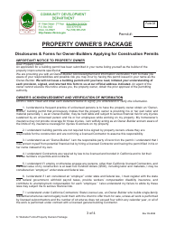 Form 03 Building Permit Application for Owner-Builders - City of Chico, California, Page 3
