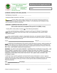 Form 02 Building Permit Application for Contractors - City of Chico, California, Page 2