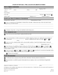 Document preview: Form NPD-60 Fmla Leave of Absence Form - Nevada
