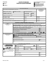 Form NPD-19 Position Questionnaire - Nevada, Page 4