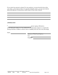 Form JGM704 Earnings Execution Disclosure for Child Support Judgments - Minnesota, Page 6