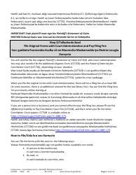 Form CCT100 Instructions - Plaintiff&#039;s Statement of Claim - Minnesota (English/Somali), Page 12