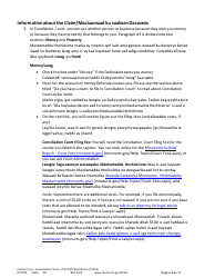 Form CCT100 Instructions - Plaintiff&#039;s Statement of Claim - Minnesota (English/Somali), Page 8