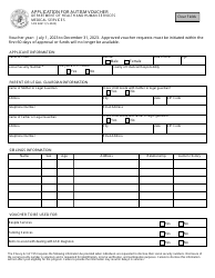 Document preview: Form SFN60611 Application for Autism Voucher - North Dakota, 2023