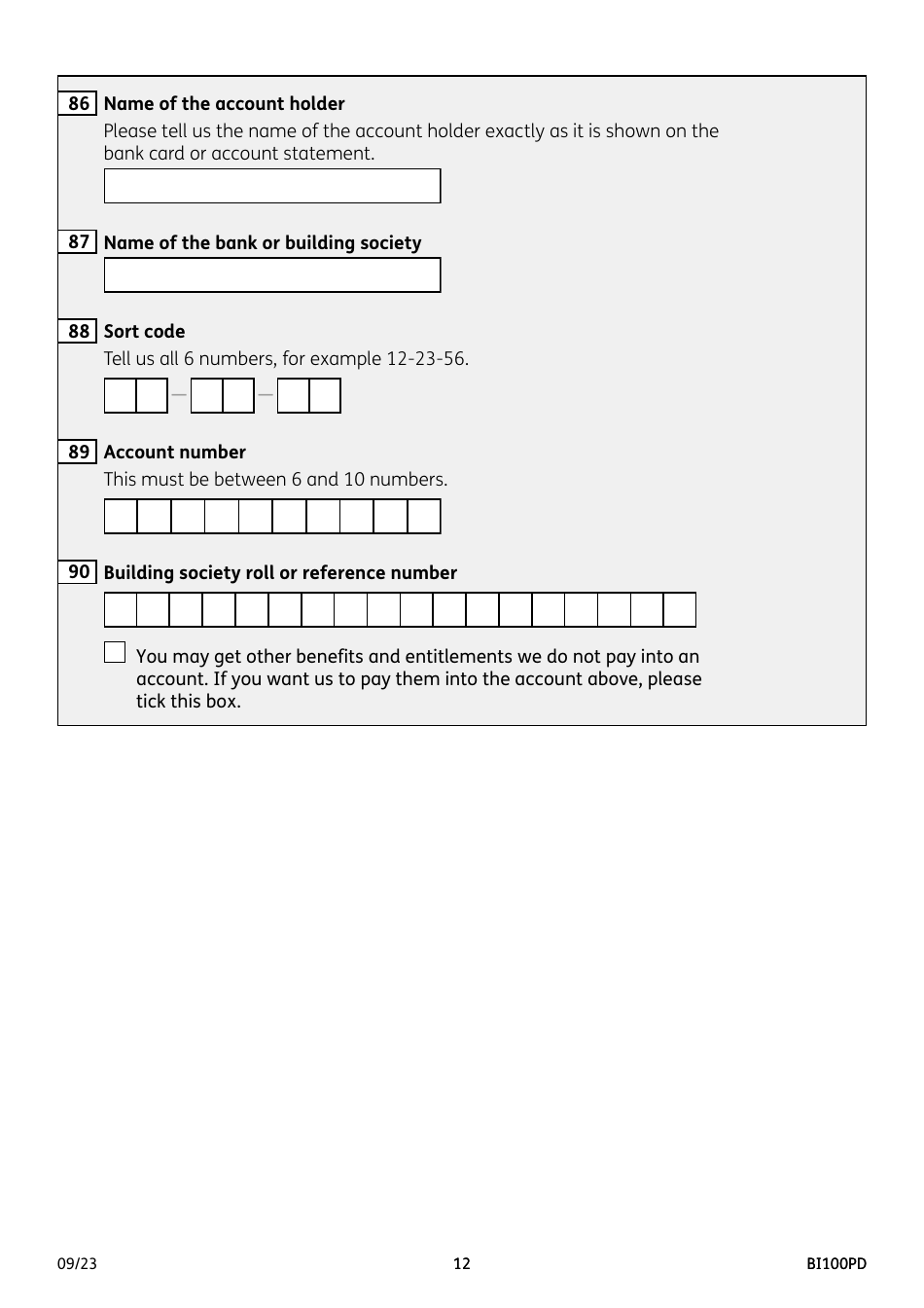 Form BI100PD Industrial Injuries Disablement Benefit for a Prescribed Industrial Disease - United Kingdom, Page 12