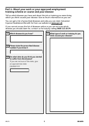 Form BI100PD Industrial Injuries Disablement Benefit for a Prescribed Industrial Disease - United Kingdom, Page 5