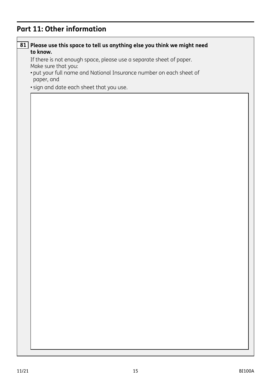 Form BI100A Industrial Injuries Disablement Benefit - United Kingdom, Page 15