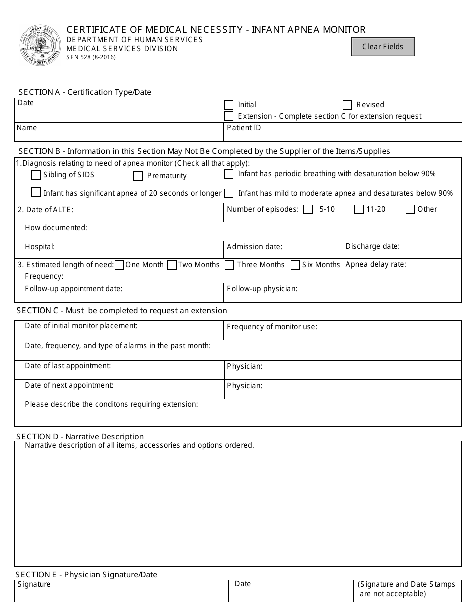 Form Sfn528 Fill Out Sign Online And Download Fillable Pdf North Dakota Templateroller