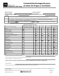 Formulario CS-0831 Consentimiento/Negacion Para Pruebas De Drogas Y Resultados - Tennessee (Spanish)