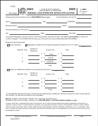Form L-2081 Biennial Coin-Operated Device Application - South Carolina, Page 2