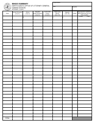 Form SFN50902 Bingo Summary - North Dakota