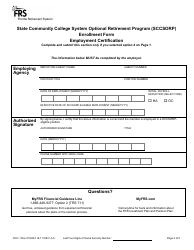Form OCC-1 Retirement Plan Conversion Form - State Community College System Optional Retirement Program (Sccsorp) - Florida, Page 3