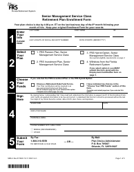 Document preview: Form SMS-3 Retirement Plan Enrollment Form - Senior Management Service Class - Florida