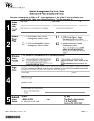 Form SMS-3 Retirement Plan Enrollment Form - Senior Management Service Class - Florida