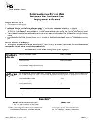 Form SMS-3 Retirement Plan Enrollment Form - Senior Management Service Class - Florida, Page 3