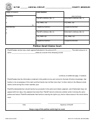 Document preview: Form SC40 Petition Small Claims Court - Missouri