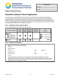 Document preview: Form DEEP-SC-APP-002 Scientific Collector Permit Application - Connecticut