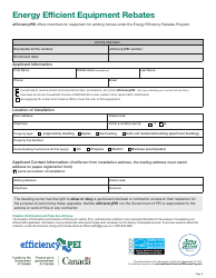 Form PD-317 Energy Efficient Equipment Rebates Application - Prince Edward Island, Canada, Page 3