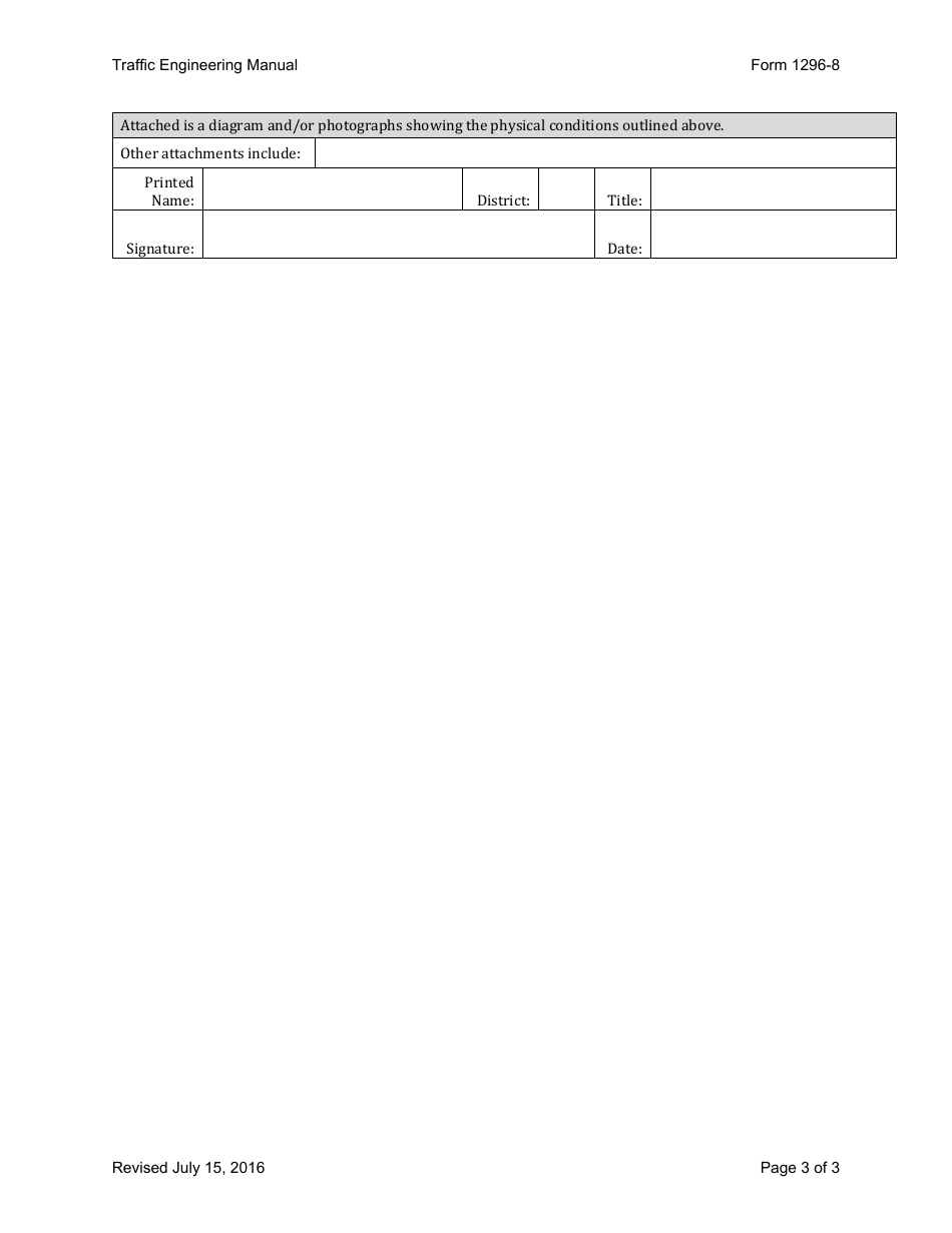 Form 1296-8 Field Report on Parking Practices - Ohio, Page 3