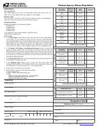 Document preview: PS Form 17-G Federal Agency Stamp Requisition
