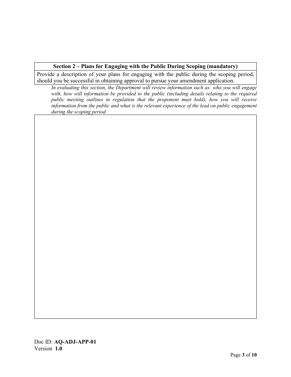 Form AQ-ADJ-APP-01 Proposal for an Adjudicative Amendment - Nova Scotia, Canada, Page 3