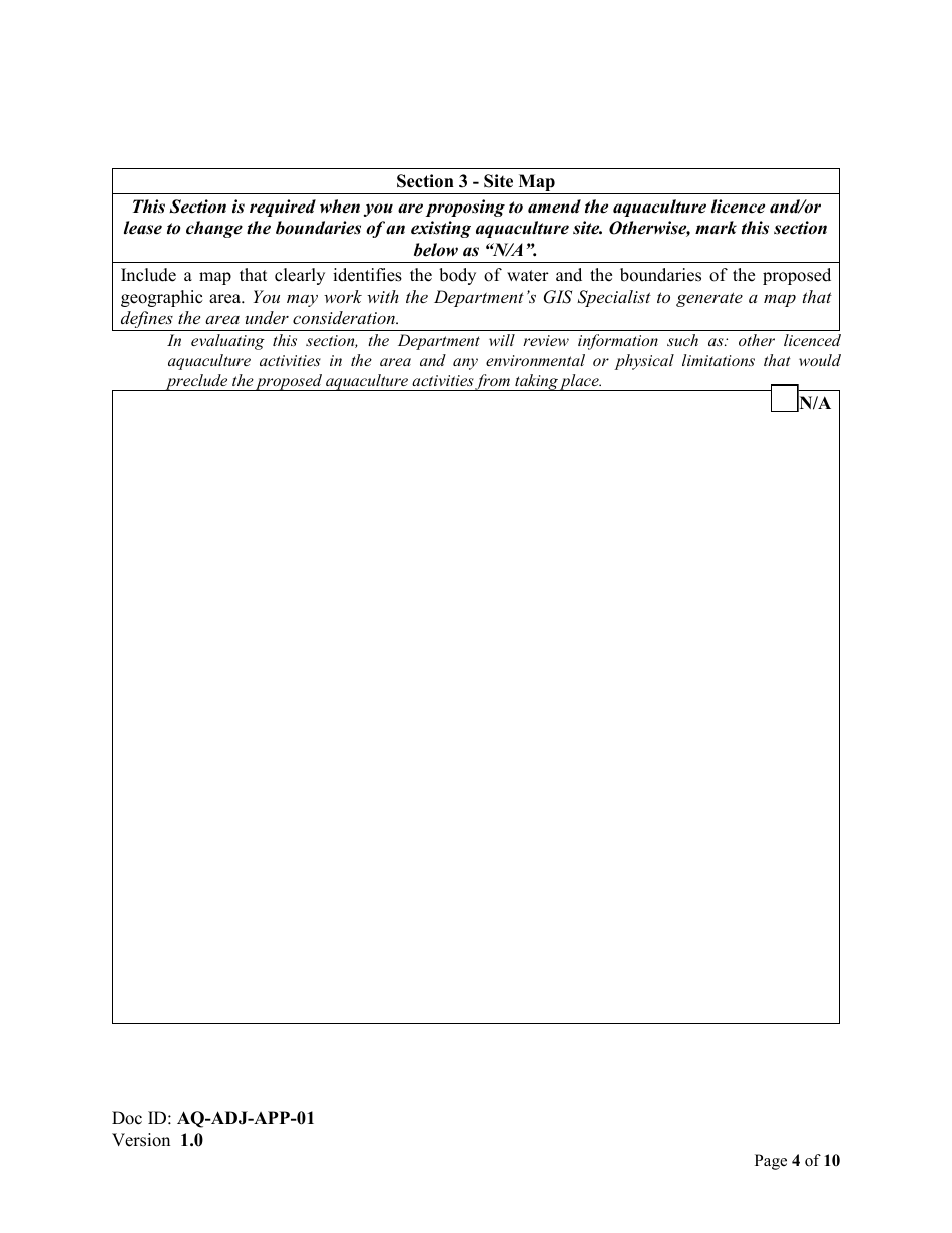 Form AQ-ADJ-APP-01 Proposal for an Adjudicative Amendment - Nova Scotia, Canada, Page 4