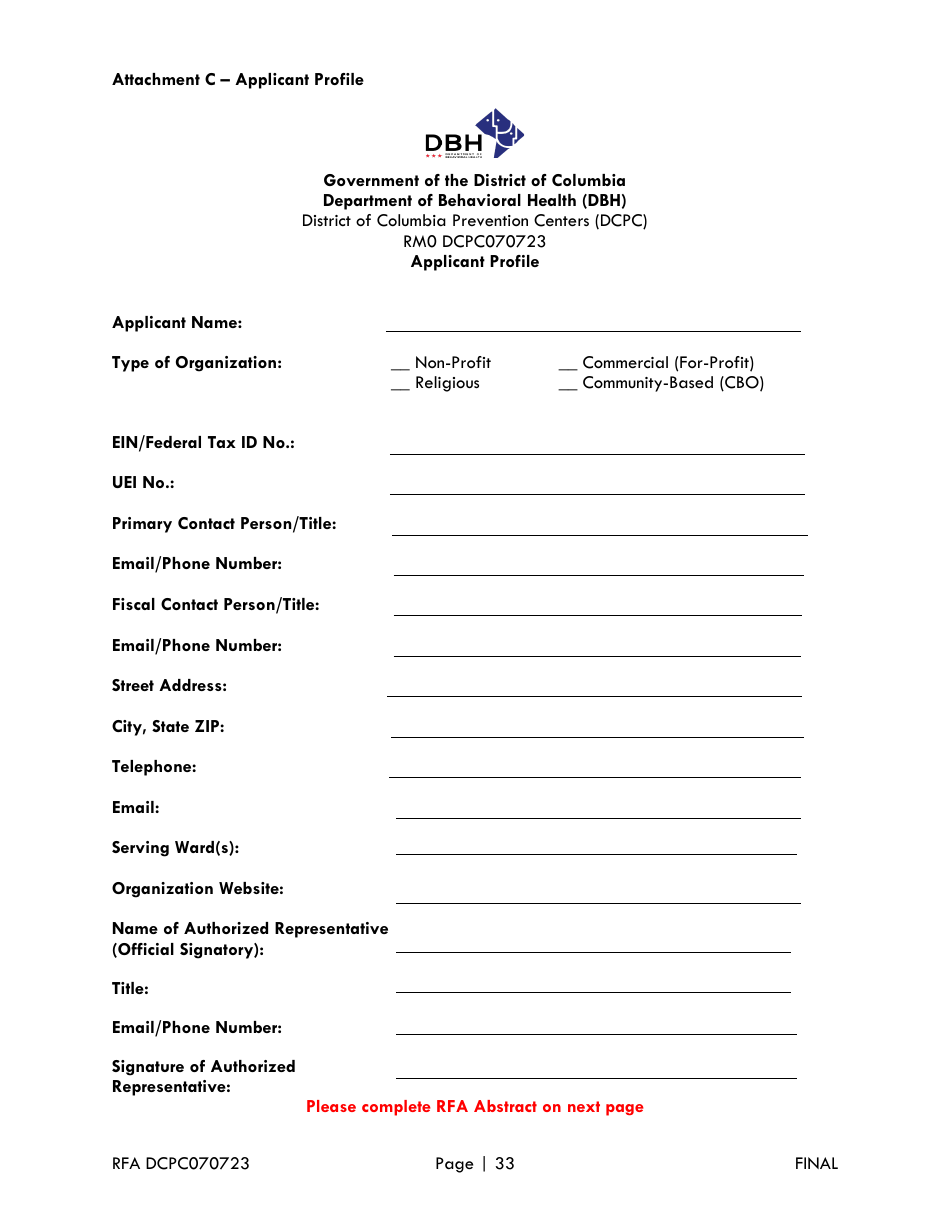 Notice of Eligibility and Experience Requirements - Washington, D.C., Page 4