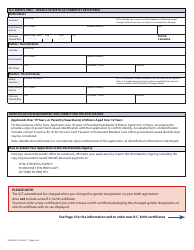 Form VSA509A Application for Change of Gender Designation (Adults and Minors Aged 12 Years and Older) Changing B.c. Birth Certificate/Registration - British Columbia, Canada, Page 3