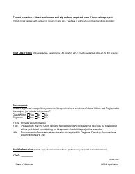 Alabama Cdbg Application Summary Form - Alabama, Page 2