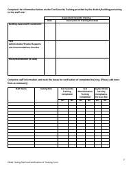 Oeaa Testing Staff and Verification of Training Form - Michigan, Page 2