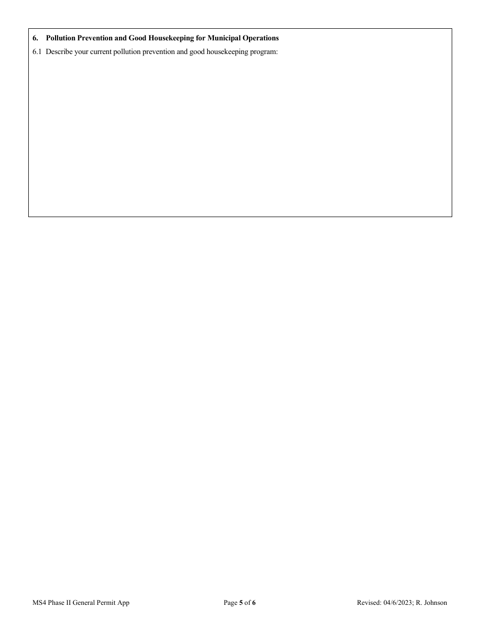 Renewal Application - Ms4 Phase II General Permit - Oregon, Page 5