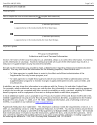 Form SSA-186 Temporary Institutionalization Statement to Maintain Household and Physician Certification, Page 2