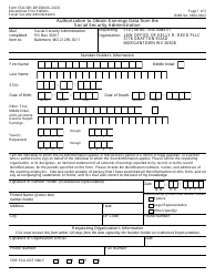 Form SSA-581-OP258 Authorization to Obtain Earnings Data From the Social Security Administration