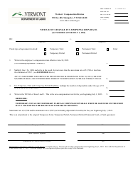 Document preview: DOL Form 28 Notice of Change in Compensation Rate (For Injuries After July 1, 1986) - Vermont, 2024