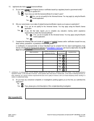 Form A448-11ULR Opticians - Universal License Application - Virginia, Page 2