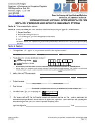 Form A448-11ULR Opticians - Universal License Application - Virginia, Page 5