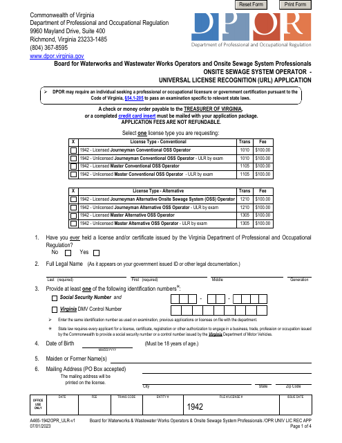 Form A465-1942OPR_ULR  Printable Pdf