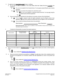 Form A456-1601ULR Polygraph Examiners - Universal License Recognition (Url) Application - Virginia, Page 3