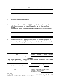 Form PG-106 Petition for Authorization of a Single Transaction - Alaska, Page 3