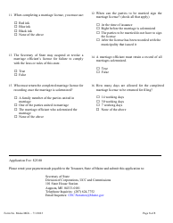 Application for a Marriage Officiant License - Maine, Page 3