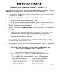 Form 2824-EL Energy Assistance Application - Nevada