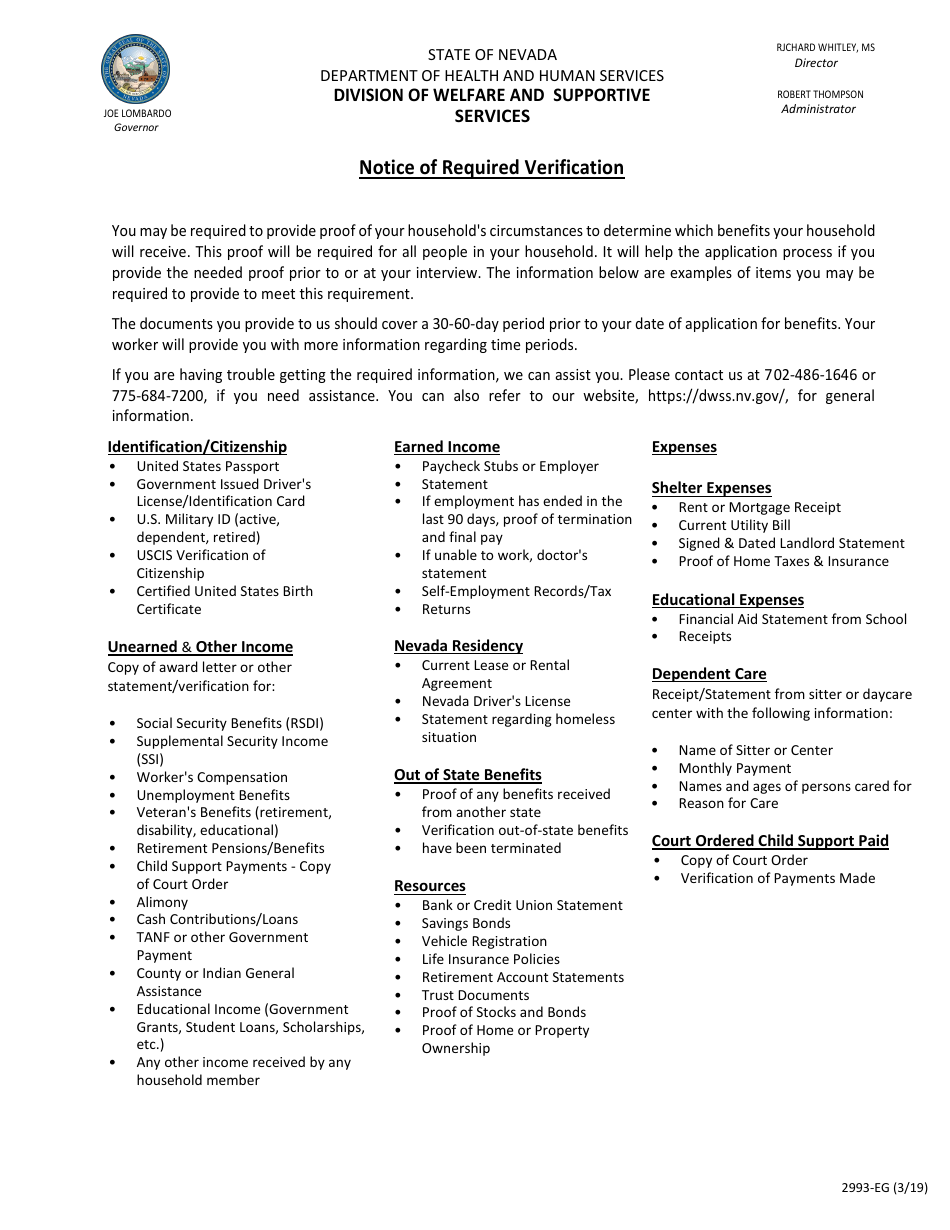 Form 2905-EG Application for Assistance - Nevada, Page 3