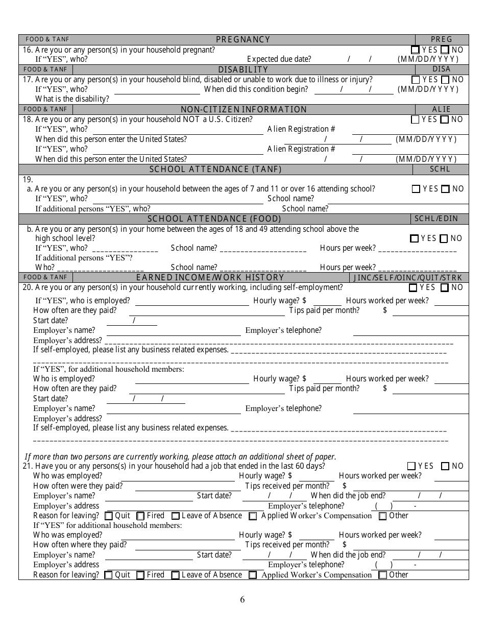 Form 2905-EG Application for Assistance - Nevada, Page 6