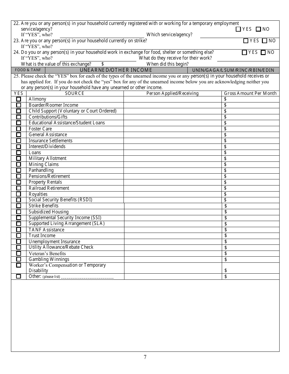 Form 2905-EG Application for Assistance - Nevada, Page 7