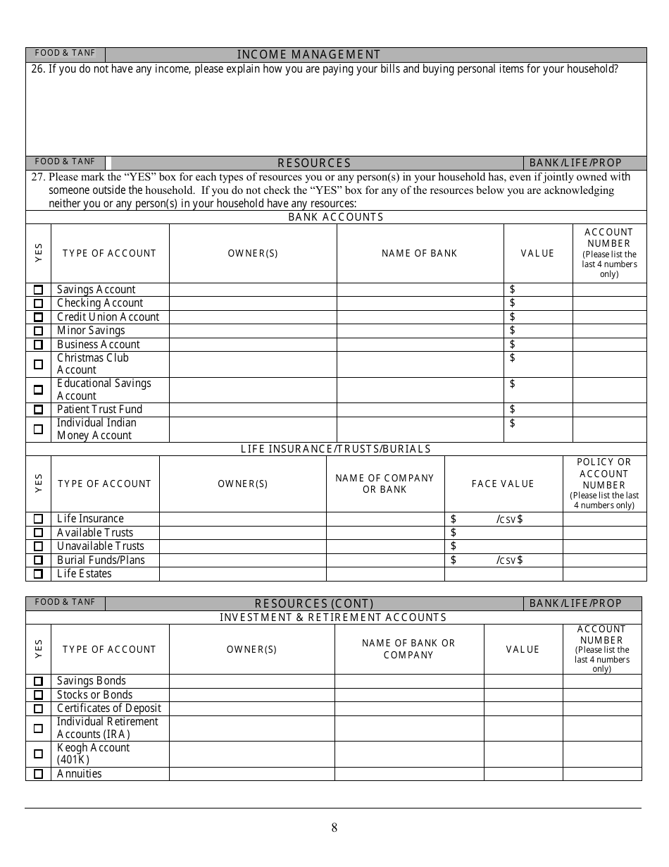 Form 2905-EG Application for Assistance - Nevada, Page 8