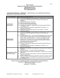 Form DBPR MRS0701 Application for Licensure - Florida, Page 2