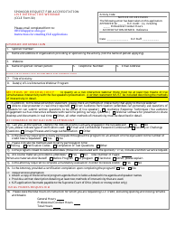 Document preview: CCLE Form 30 Sponsor Request for Accreditation - Live Interactive Webinar - Ohio