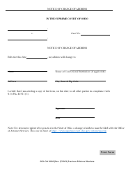 Document preview: Form SCO-CLK0003 Notice of Change of Address - Ohio