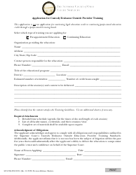 Document preview: Form SCO-CDS-CFS0032.0 Application for Custody Evaluator Outside Provider Training - Ohio