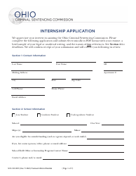 Document preview: Form SCO-CSC-0001 Internship Application - Ohio